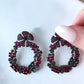 Black Floral Earrings