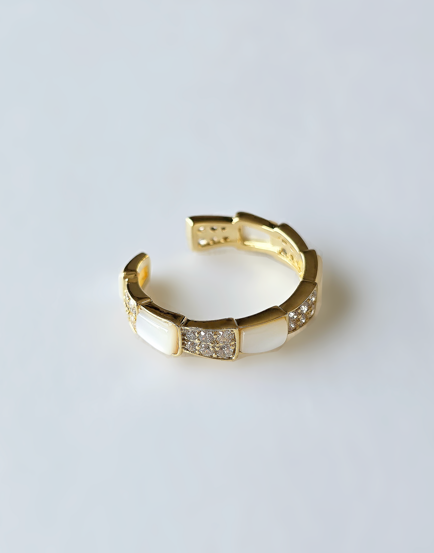 Gold White Ring